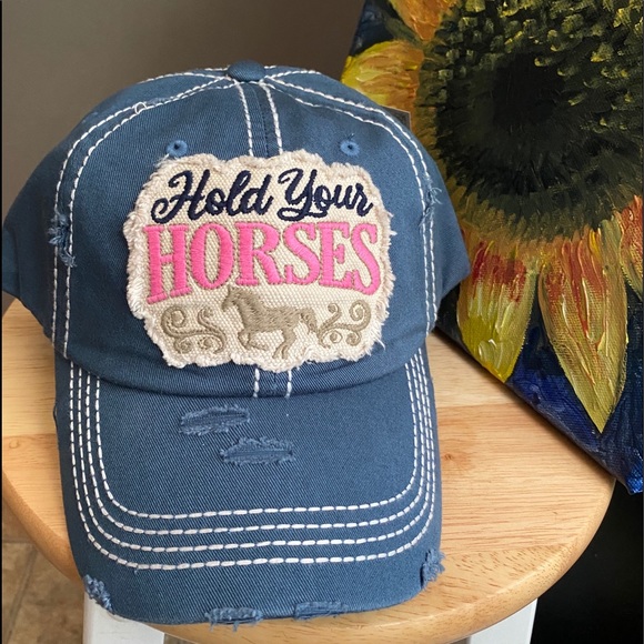 SOLD////KBETHOS Hold Your Horses Distressed Hat - Picture 10 of 10